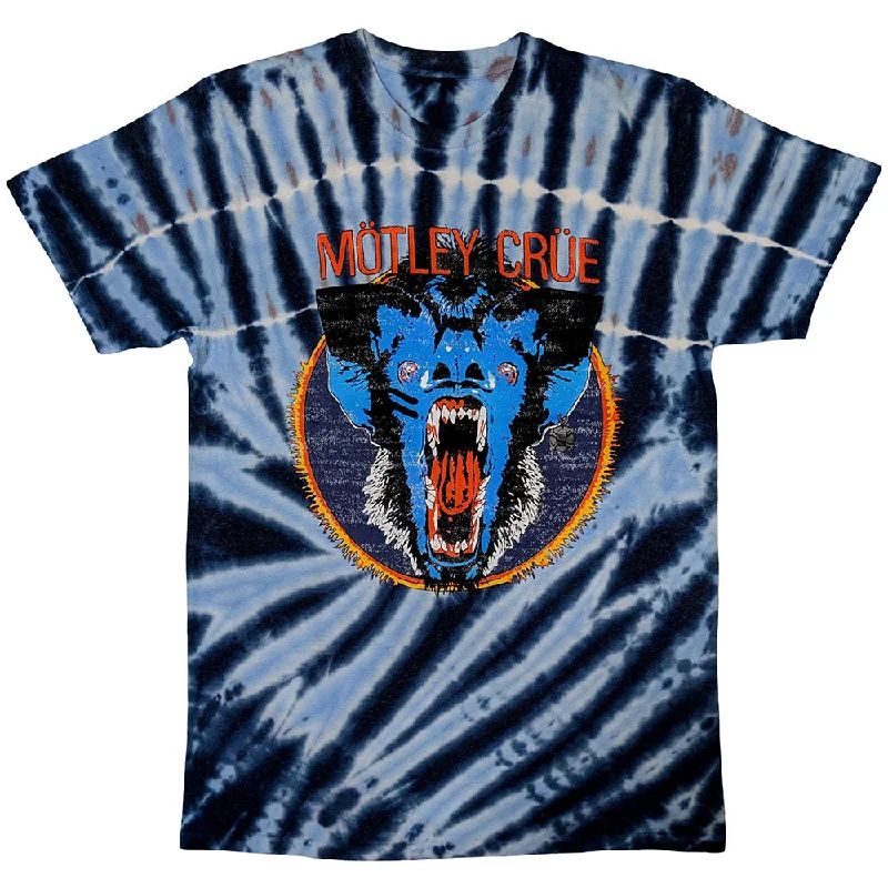MOTLEY CRUE Attractive T-Shirt, Screaming Animal Mesh Canvas Denim