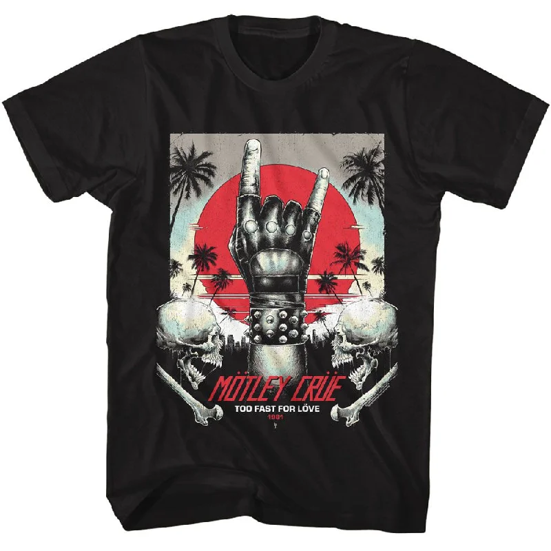 MOTLEY CRUE Eye-Catching T-Shirt, TOO FAST FOR LOVE Cozy Warm Stylish