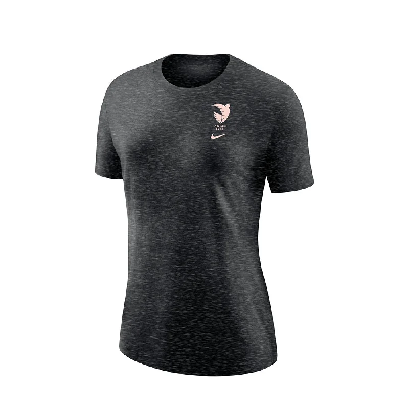 Angel City Women's Nike Varsity Tee Notch Collar Peter Pan Collar Cowl Neck