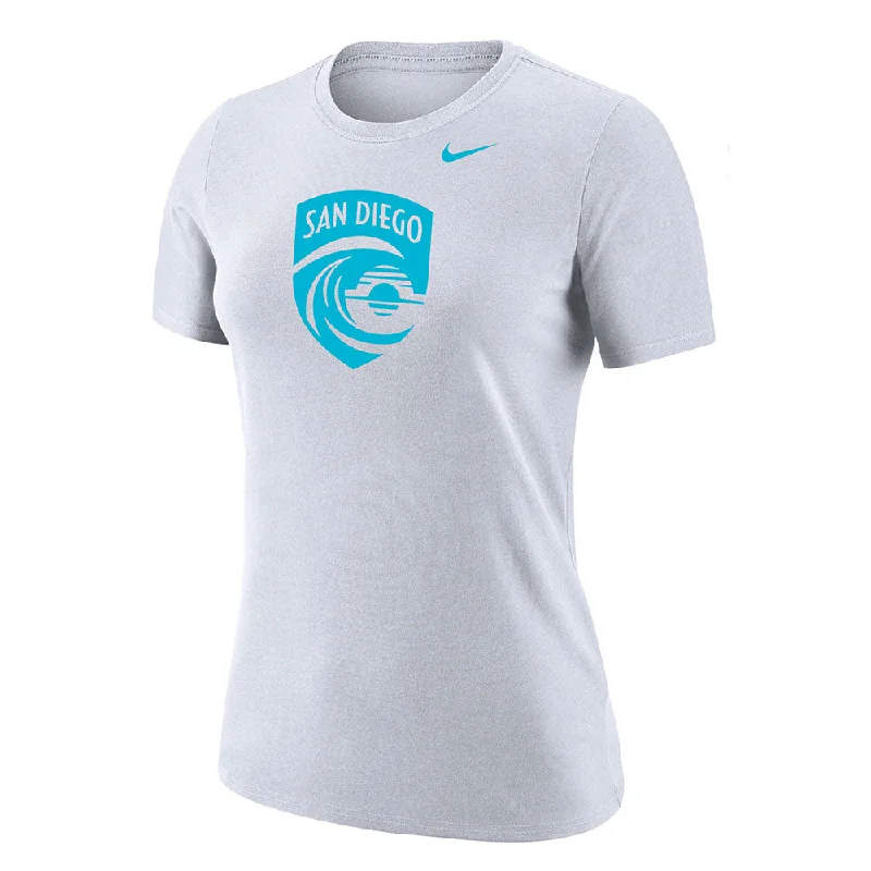 San Diego Wave Ladies Nike Dri-Fit Cotton Tee Machine Wash Dry Clean Hand Wash