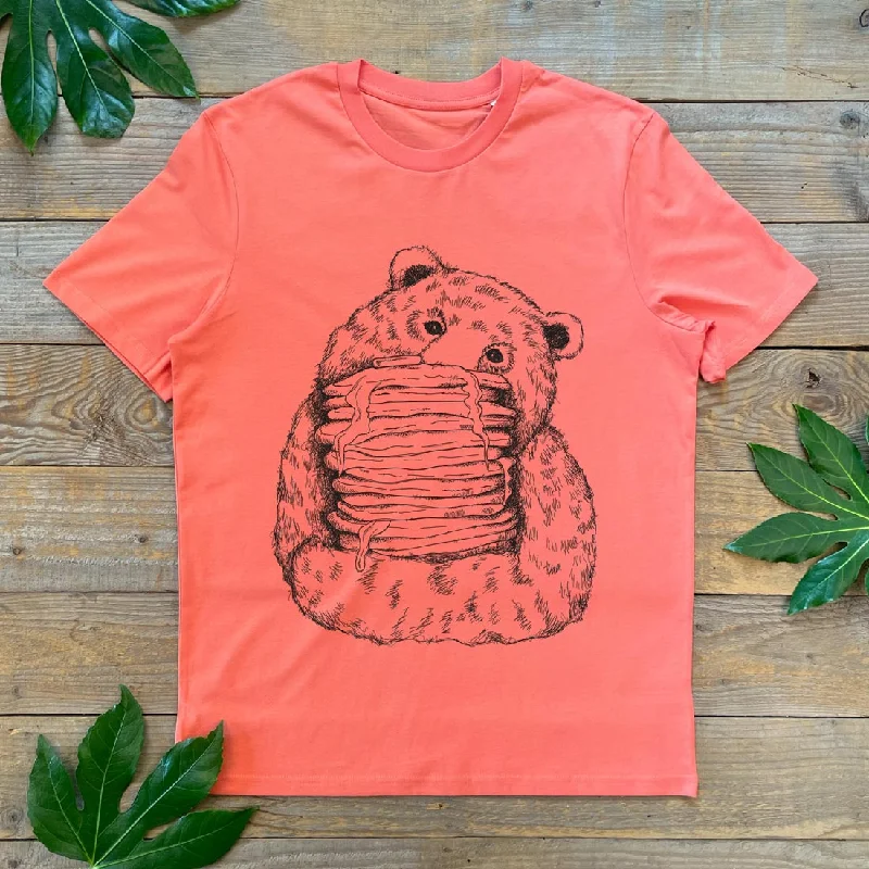 Pancake Bear T-Shirt Ribbed Striped Patterned