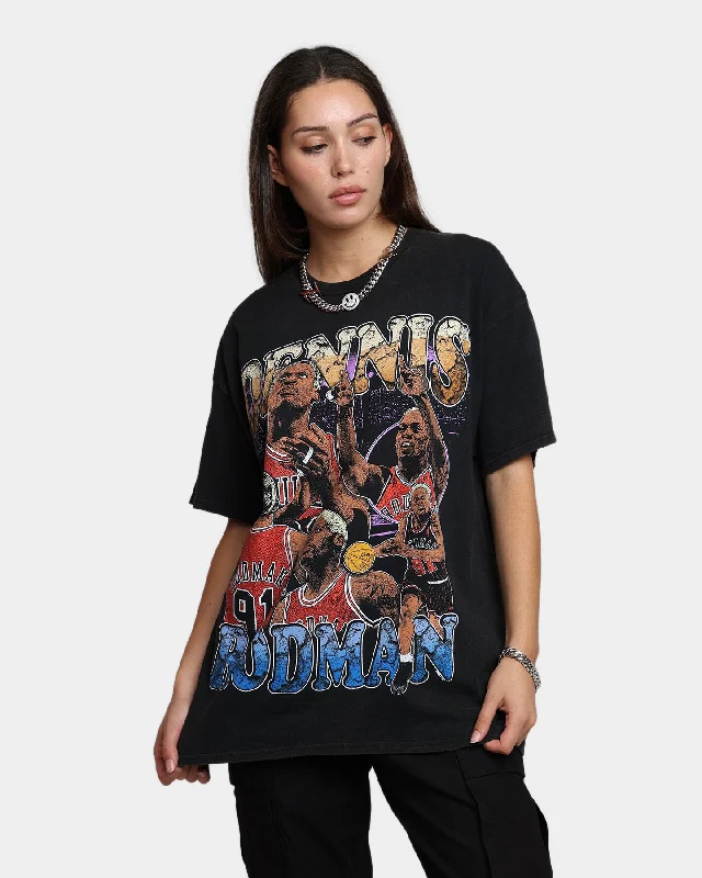 Rodman Brand Cartoon Vintage T-Shirt Washed Black Spandex Blend Rayon Blend Denim Blend Rodman Brand Cartoon Vintage T-Shirt Washed Black Spandex Blend Rayon Blend Denim Blend