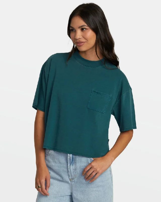 RVCA KINNEY TEE - PONDEROSA PINE Asymmetrical Pockets Print