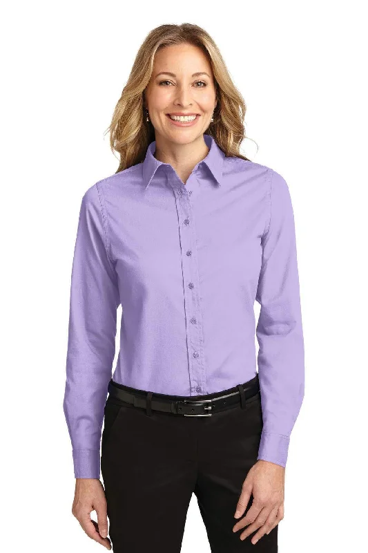 Port Authority Ladies Long Sleeve Easy Care Shirt.  L608 Striped Floral Plaid