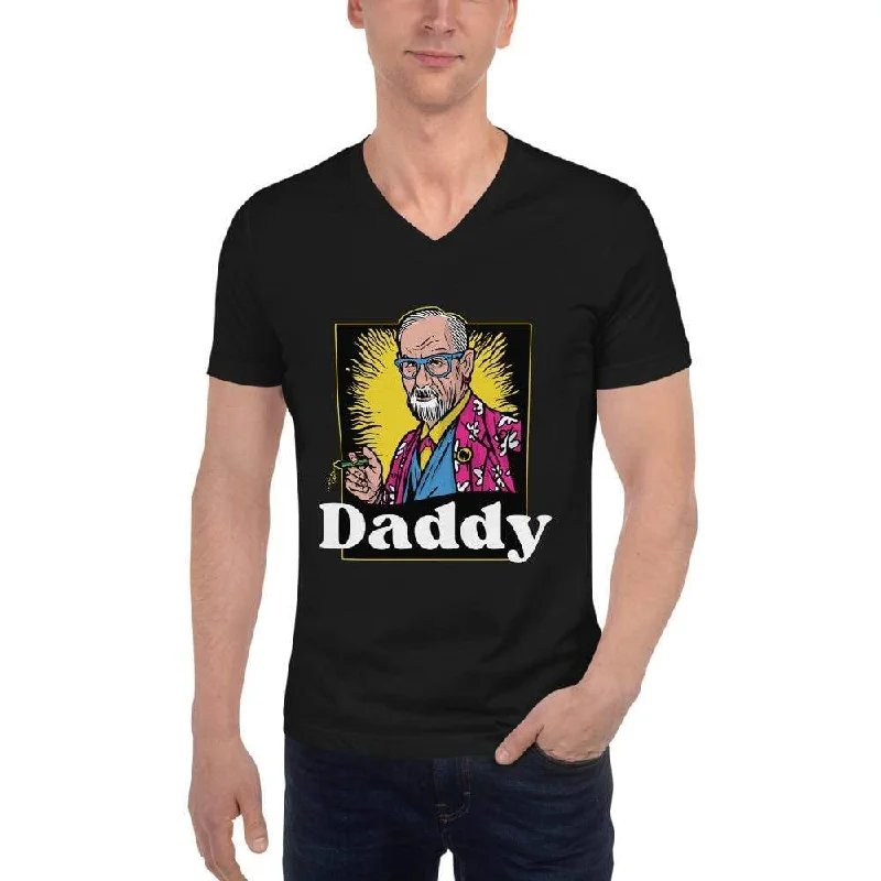 Sigmund Freud - Daddy - Unisex V-Neck T-Shirt Basic T-Shirt Crew Neck Short Sleeve