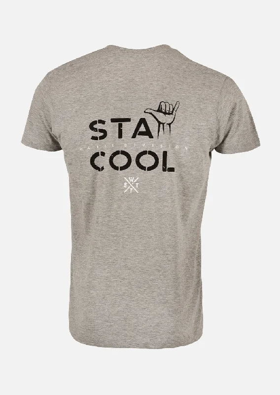 Tee-shirt Stay Cool - Gris Chiné Hooded Caped Shawl Collar