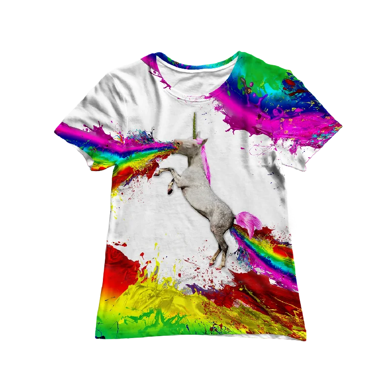 Unicorn Spew Women's Tee Lace Blend Ribbed Blend Corduroy Blend