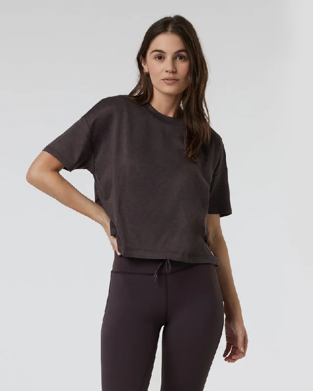 Vuori Energy Tee - SANGRIA HEATHER Machine Wash Dry Clean Hand Wash