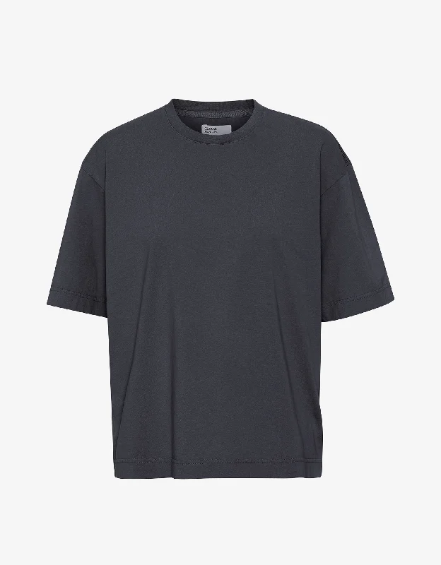 Oversized Organic T-Shirt - Lava Grey Wool Fabric Cashmere Fabric Tweed Fabric