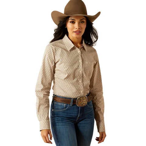 Women's Ariat Kirby Shirt Real Fur Shearling Chenille