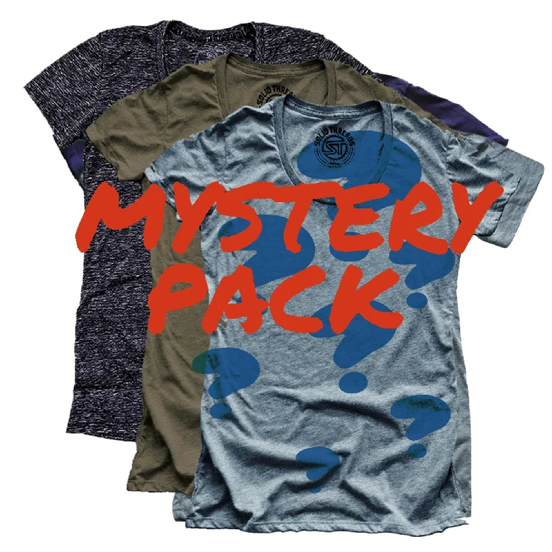 Women's Mystery Pack | 3 Sneaky Good T-Shirts Print Jacquard Patchwork