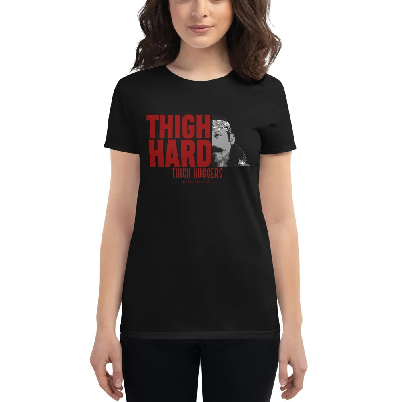 Women's Thigh Hard T-shirt Rayon Fabric Velvet Fabric Corduroy Fabric