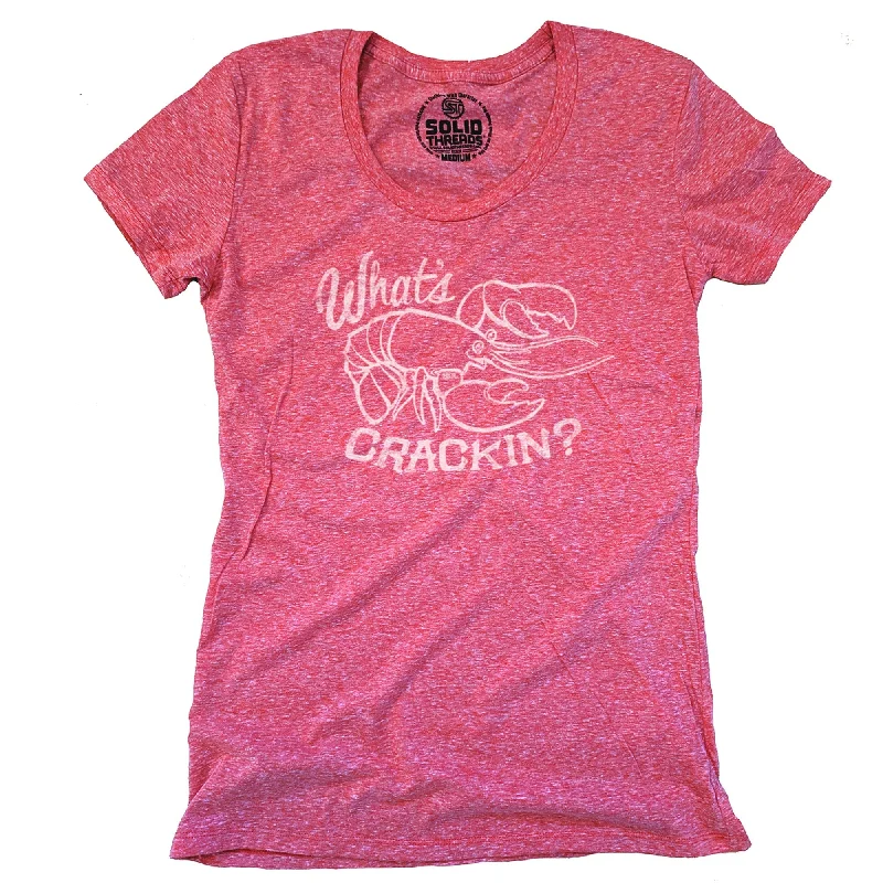 Women's What's Crackin T-Shirt Chenille Fabric Brocade Fabric Lace Fabric