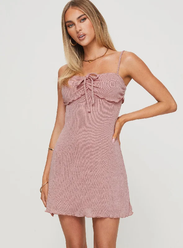 Cipher Mini Dress Pink Fashionable Summer Mini Dress