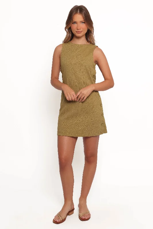 Penelope Mini Dress - Green Fashionable Summer Mini Dress