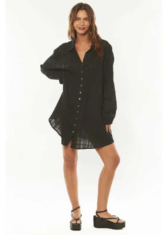 Amuse Society BAILEE LS WOVEN DRESS-WBK