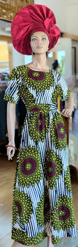 Dupsie's Alua's Radiance African Print Maxi Dress DP9111D Elegant Silk Maxi Dress