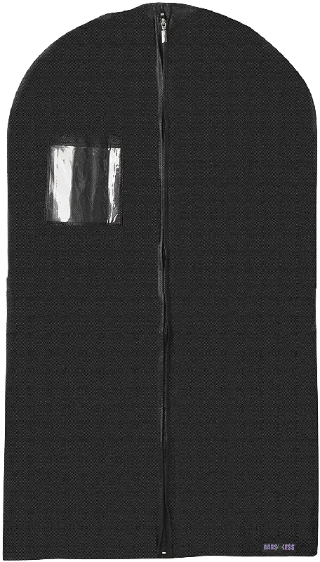 Suit and Dress Black Garment Bag Cover Hanging Carrier for Storage and Travel