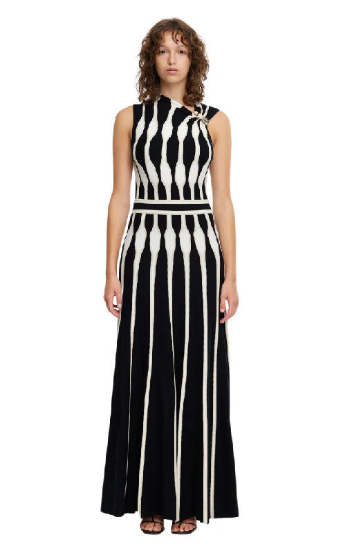 Beaford Maxi Dress - Black/Ecru Elegant Lace Maxi Dress