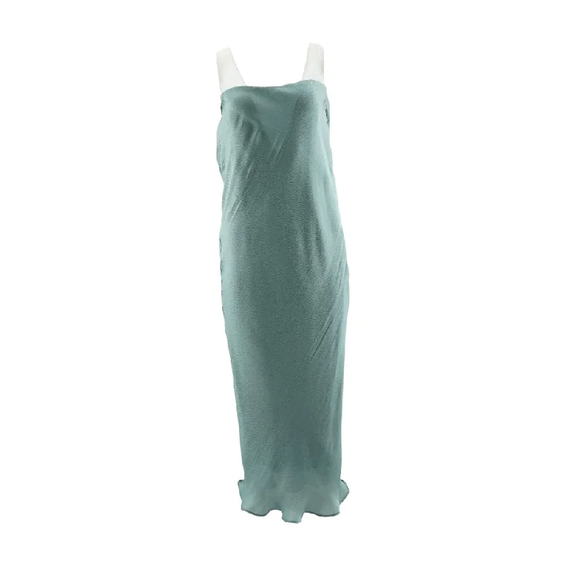 Blue Solid Maxi Dress Trendy Short Sleeve Maxi Dress
