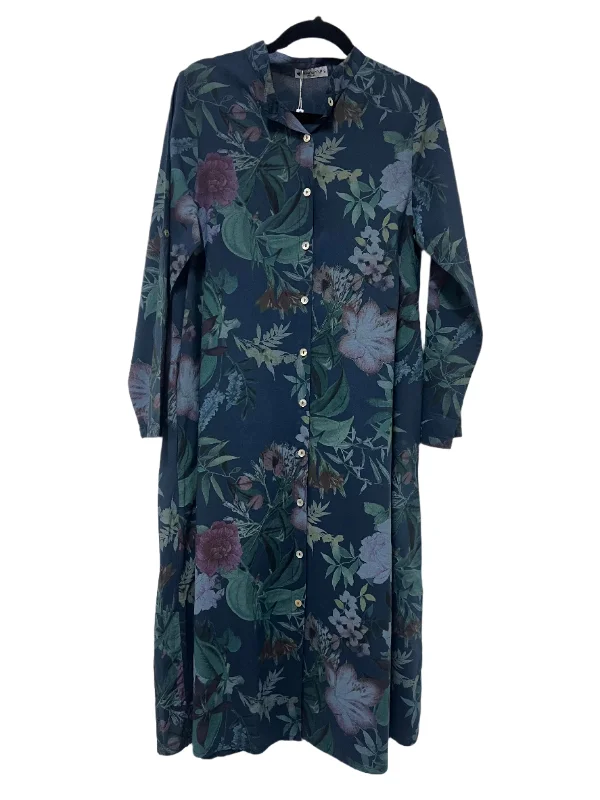 Flora Cotton Dress - Navy