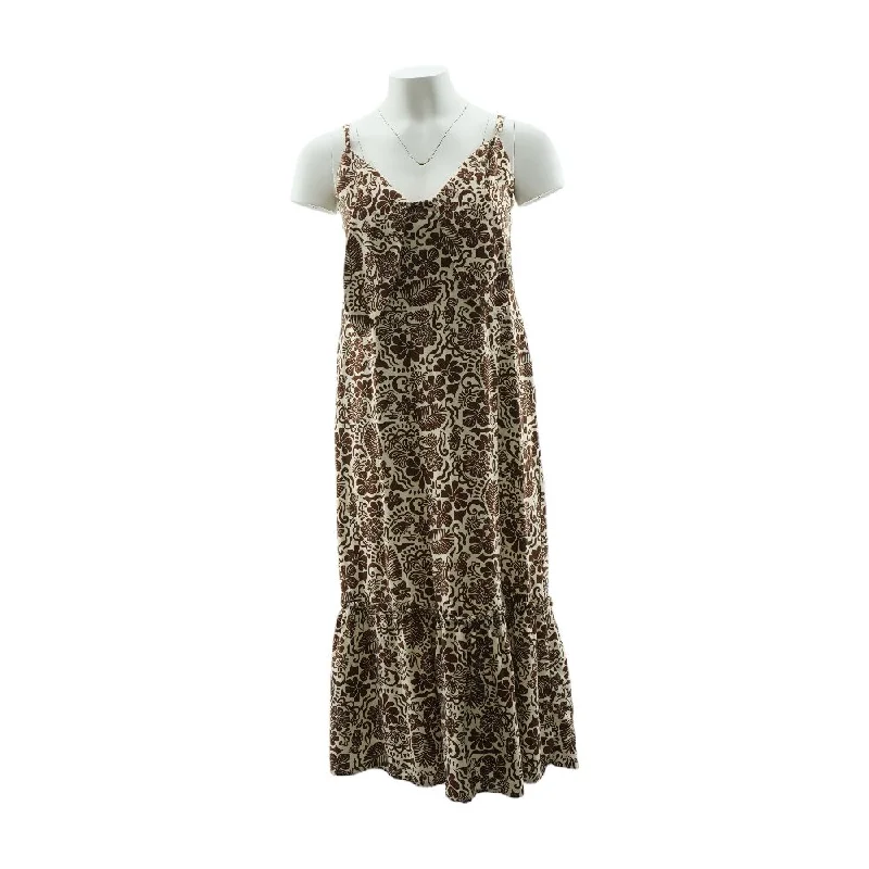 Brown Floral Maxi Dress Trendy Printed Maxi Dress
