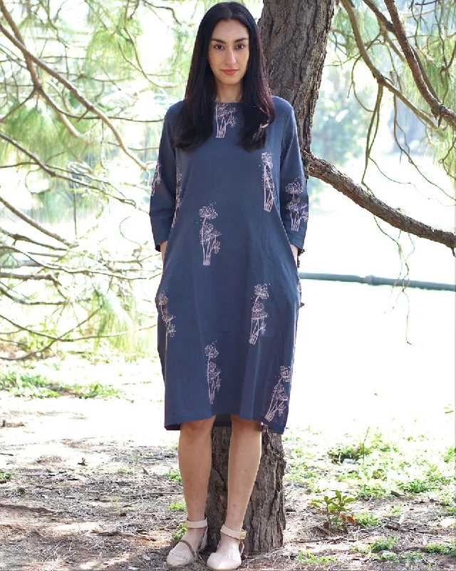 Chidiyaa Blue Cotton Dress