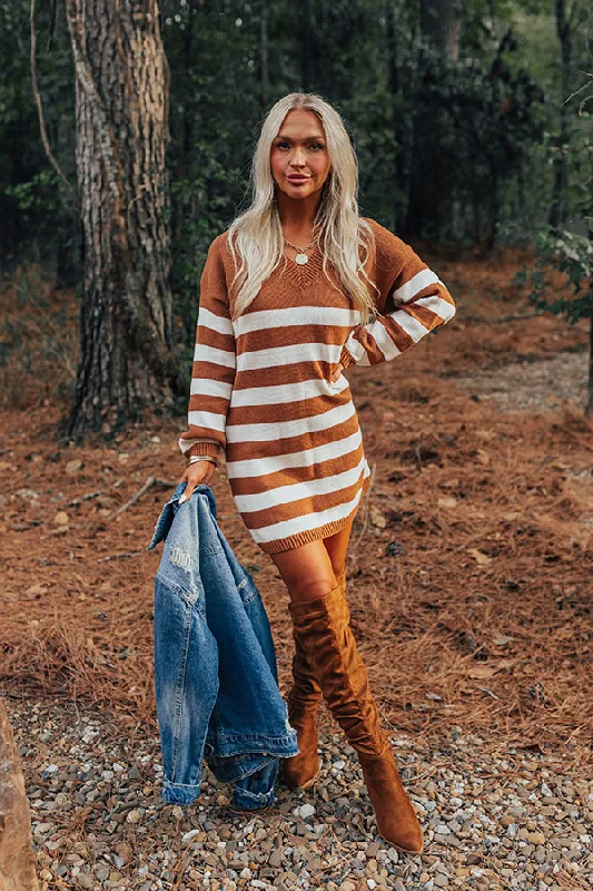 Cozy Daydream Stripe Sweater Dress