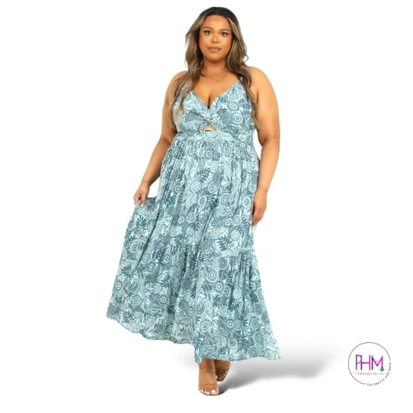 Nights at the Lake Twist Front Plus Size Maxi Dress 👗 Comfortable Maxi Dress with Slits Nights at the Lake Twist Front Plus Size Maxi Dress 👗 Comfortable Maxi Dress with Slits