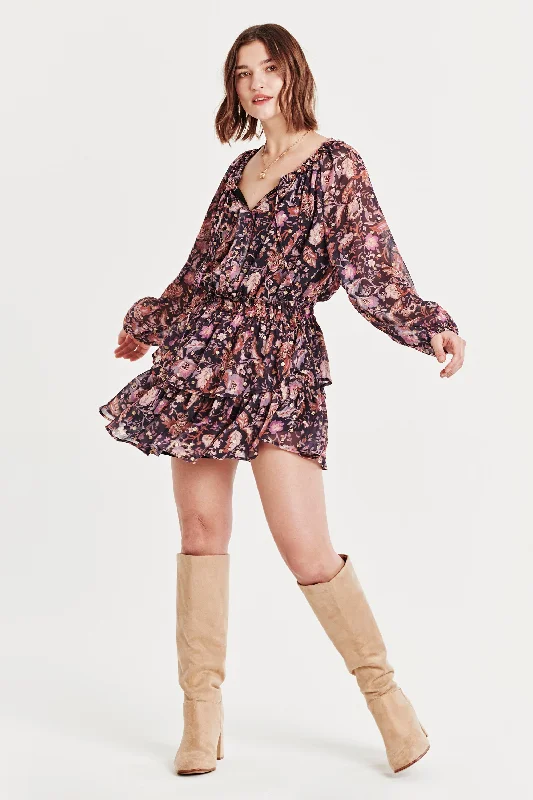 FAYE RAGLAN SLEEVE DRESS GOLDEN IRIS