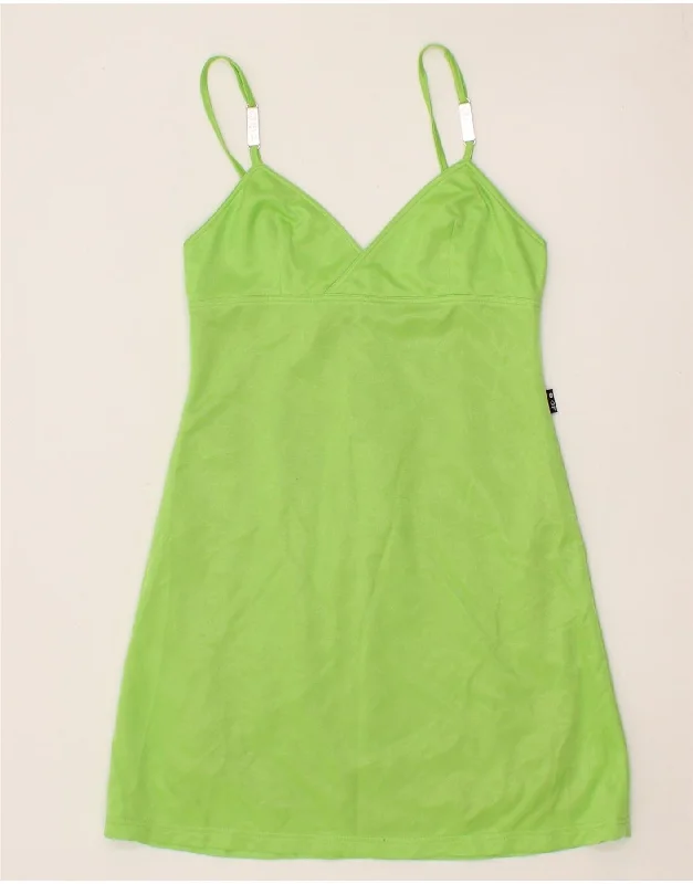 FERRE Womens Sundress UK 10 Small Green Polyester