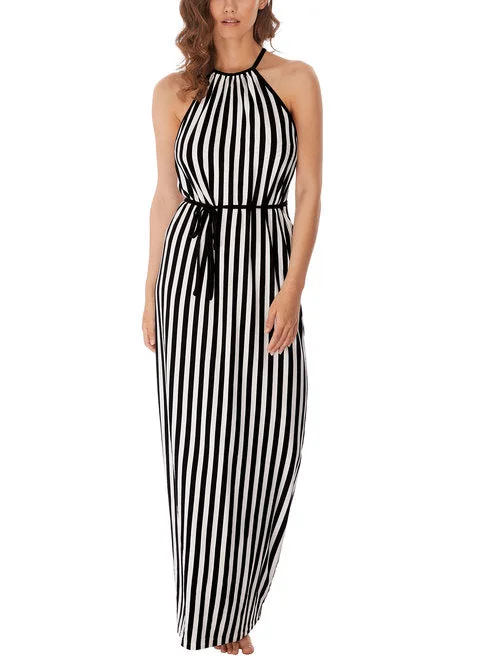 Freya Beach Hut Maxi Dress, Black Cozy Cold-Shoulder Maxi Dress