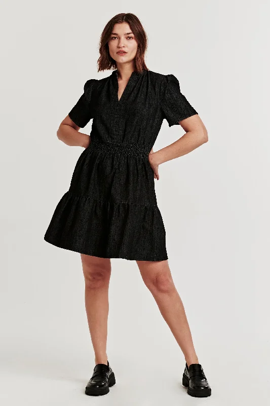 HEIDI SMOCK WAIST DRESS DARK ROADS