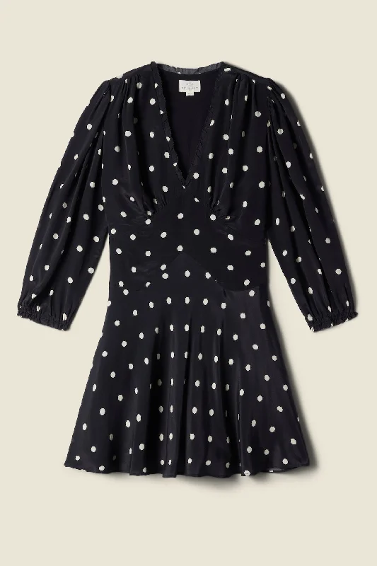 Paulina Dress Black Polka Dots