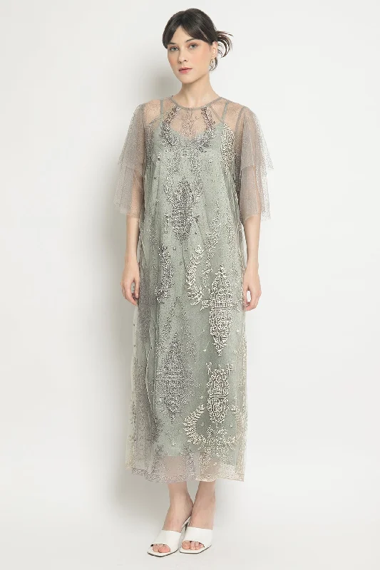 Moula Dress in Minty Grey