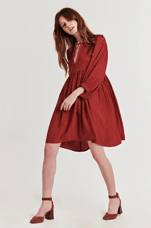 JADEN EMPIRE WAIST DRESS HIBISCUS