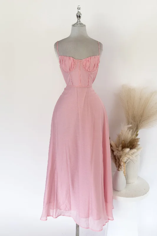 Jessica Maxi Dress - Pink Chic Summer Floral Maxi Dress