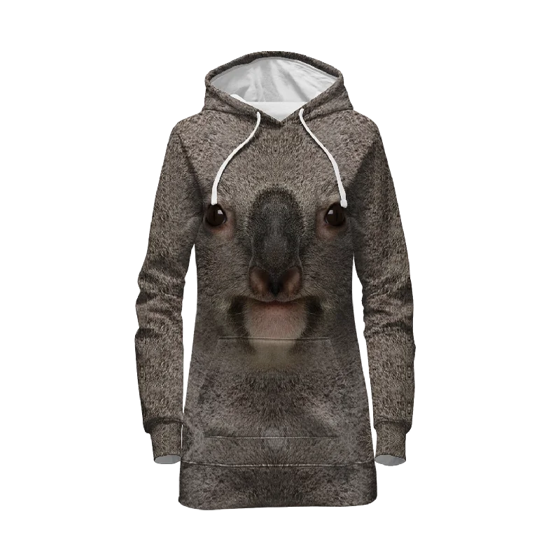 Koala Face Hoodie Dress