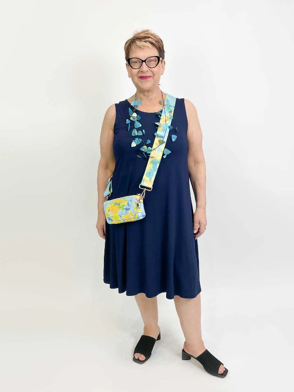 Dulce Dress, Navy Tencel
