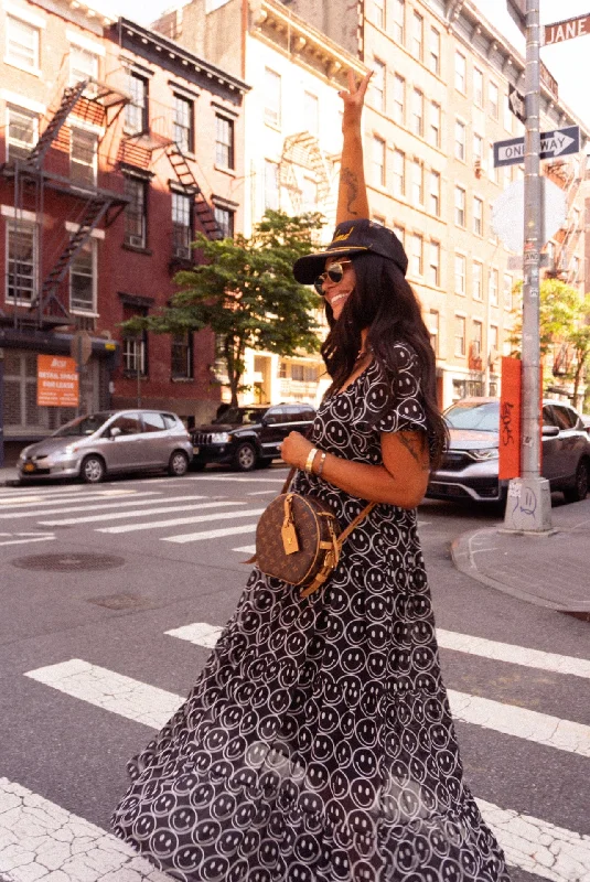Lucky Lady Maxi Dress in Current Mood Trendy Button Front Maxi Dress