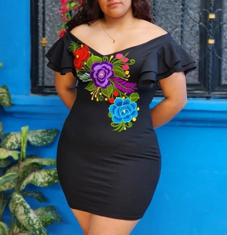 Libertad Mexican Black Dress