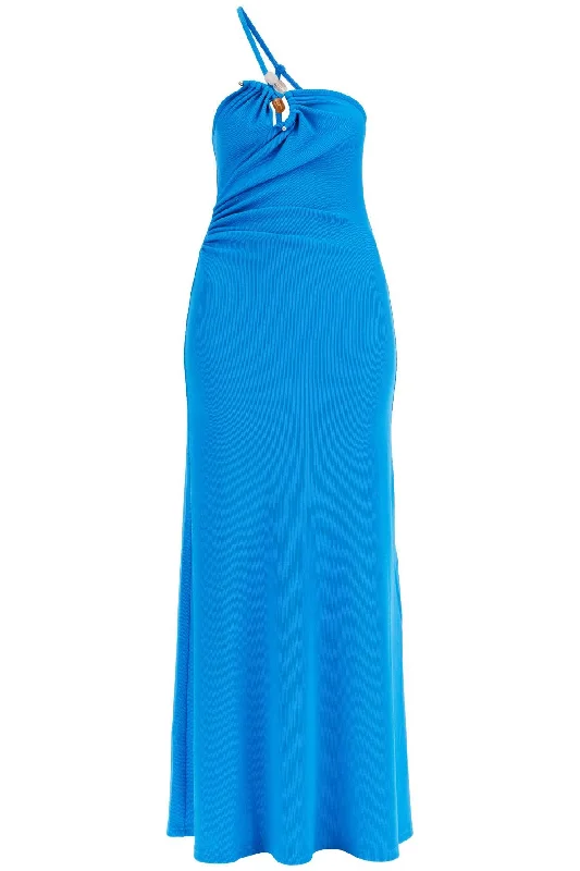 One-shoulder Maxi Dress With Trendy Maxi Dress with Belt