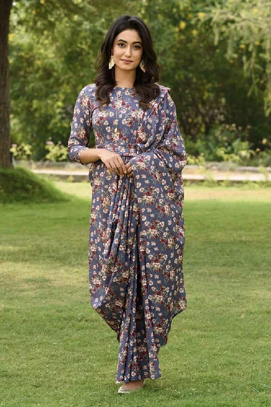 Persian Blue Saree Dress