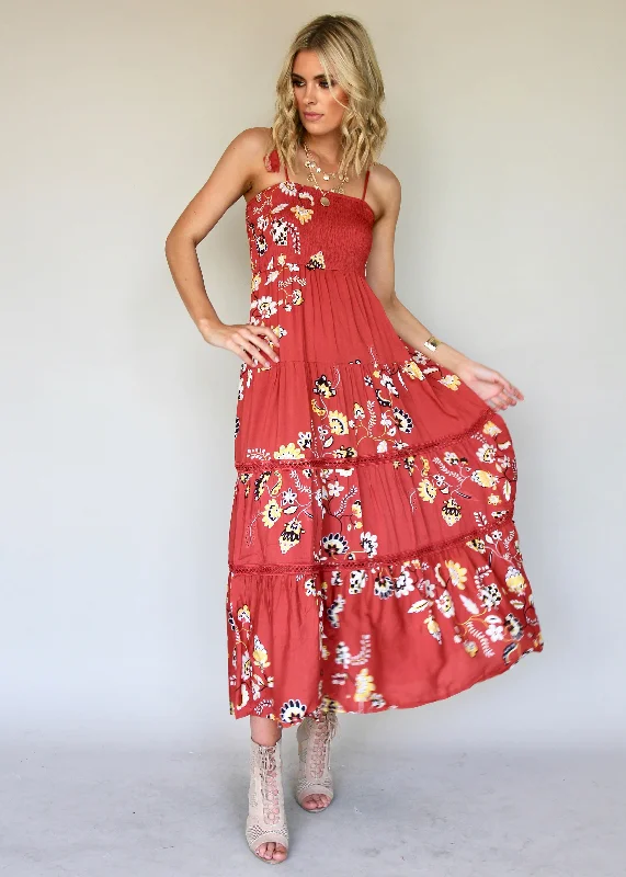 Peach Maxi Dress - Shining Bright Stylish A-Line Maxi Dress