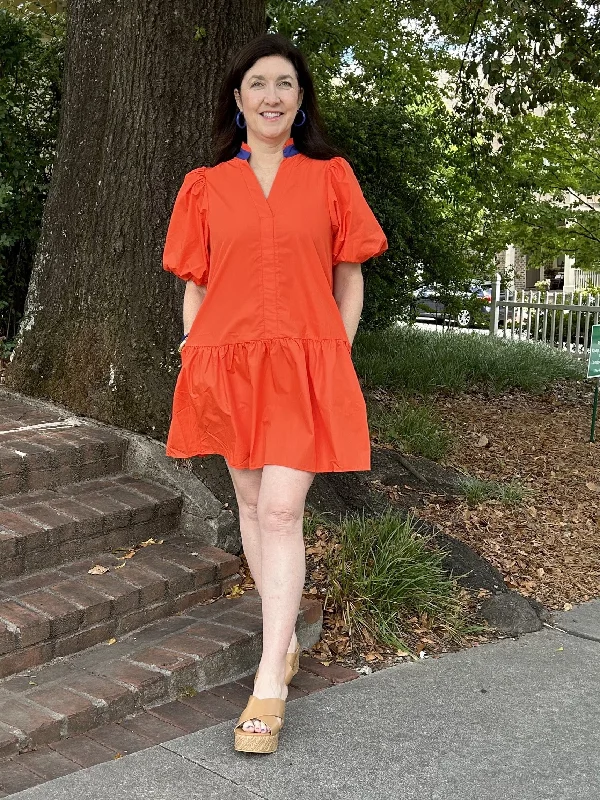Orange w/ Dark Blue Trim