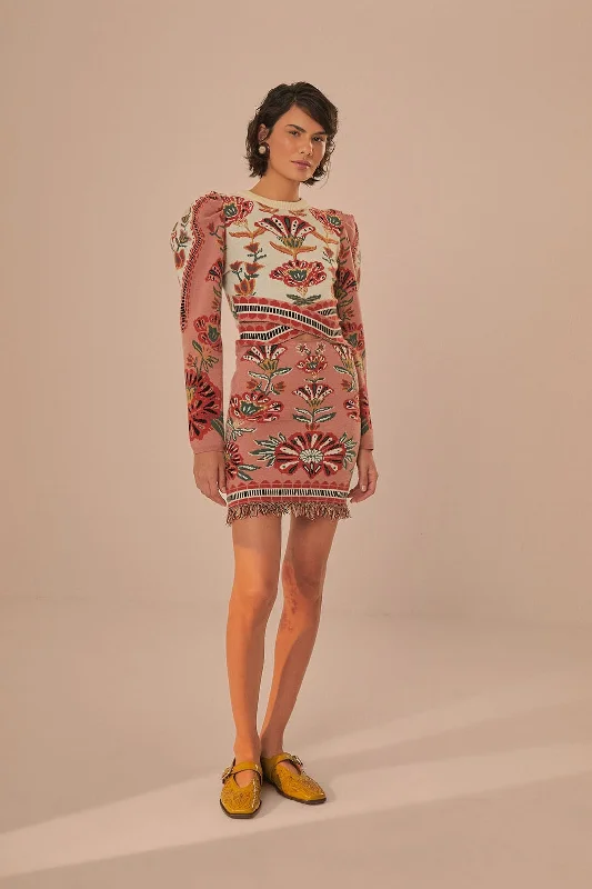 Cream Riad Knit Dress