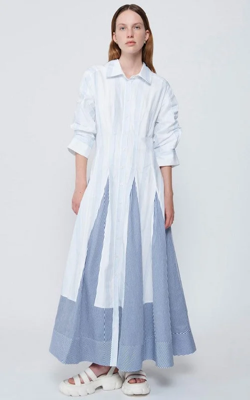 Simkhai Jazz Patchwork Dress - Stripe Multi