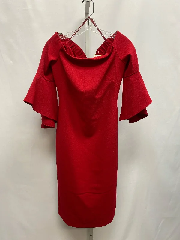 Size 6 Chelsea Red 3/4 Sleeve Dress
