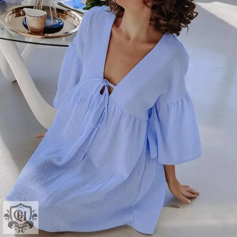 Cotton Linen Loose Nightdress