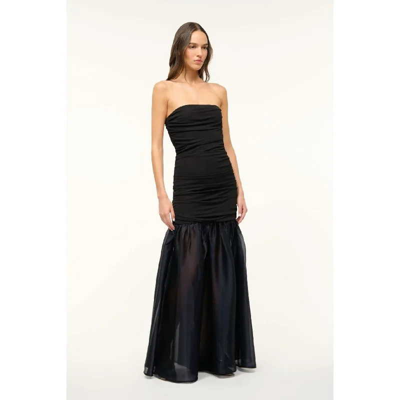 Staud Liya Dress Black Navy